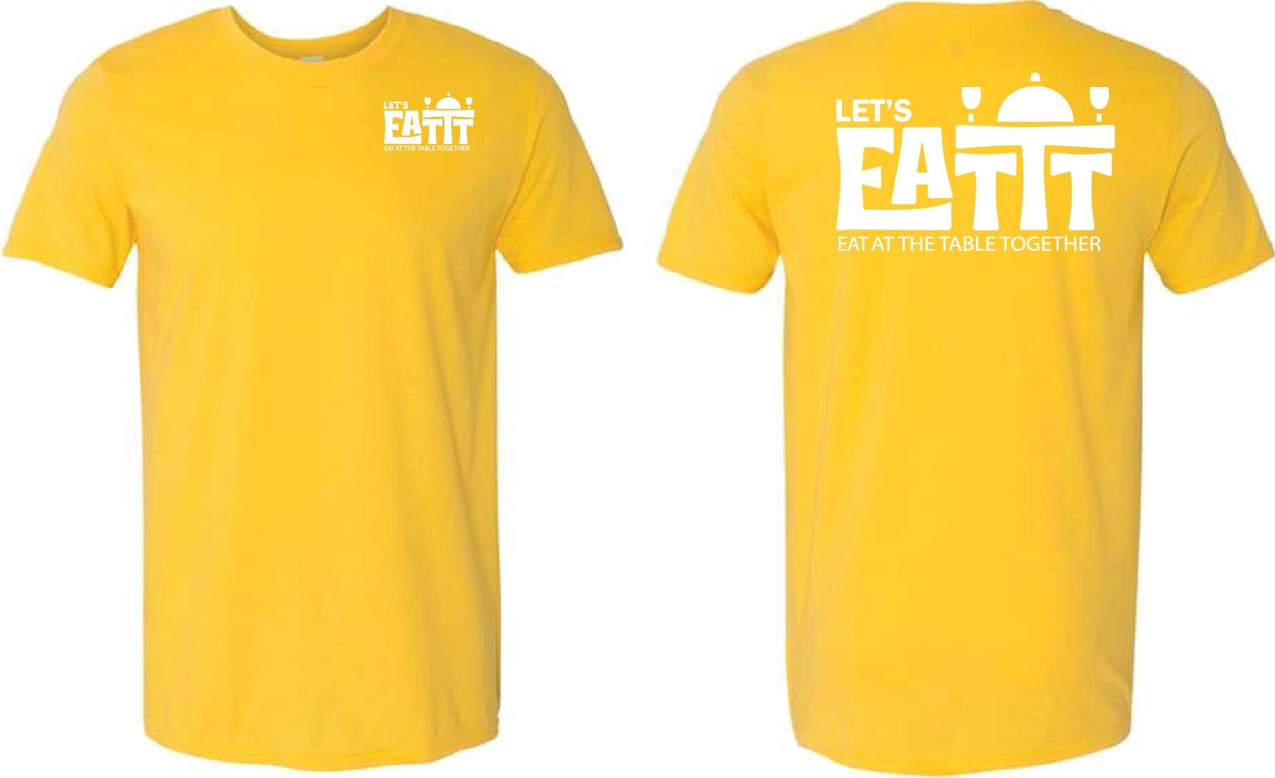 Let's EATTT White/Daisy Tee