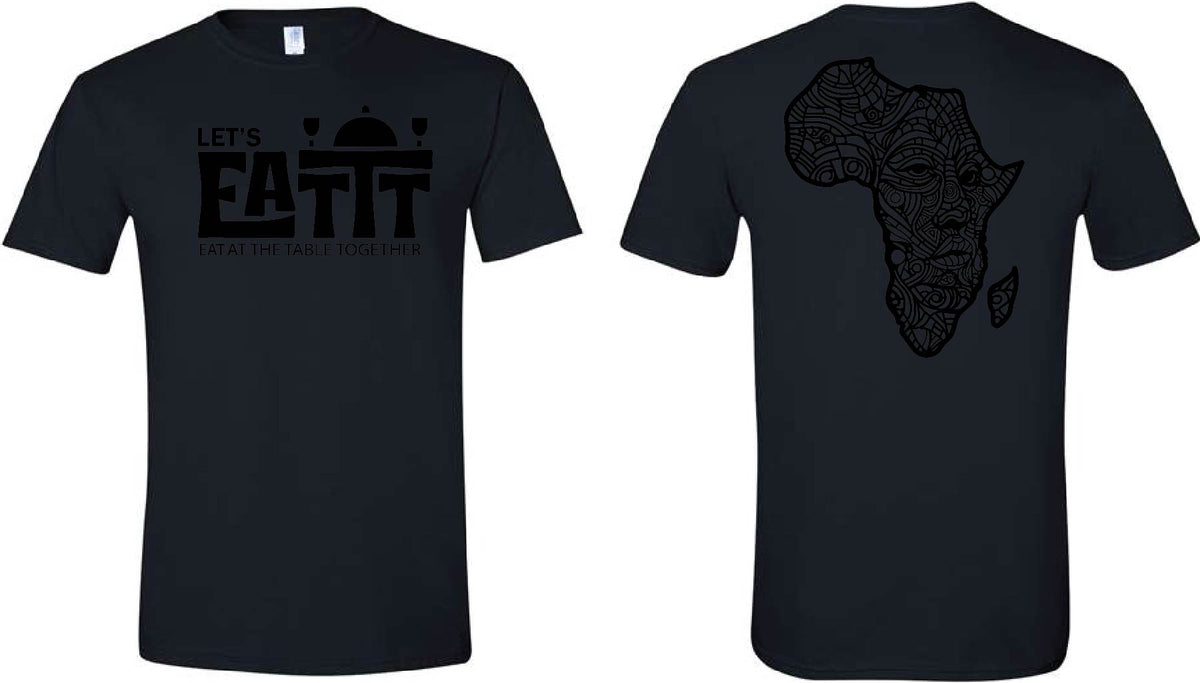 Let's EATTT Africa Black / Black Tee