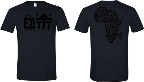 Let's EATTT Africa Black / Black Tee